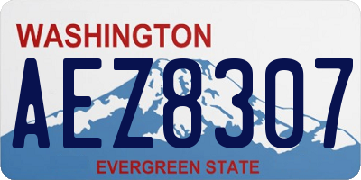 WA license plate AEZ8307
