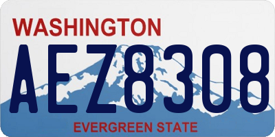 WA license plate AEZ8308