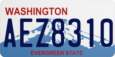 WA license plate AEZ8310