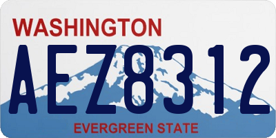WA license plate AEZ8312