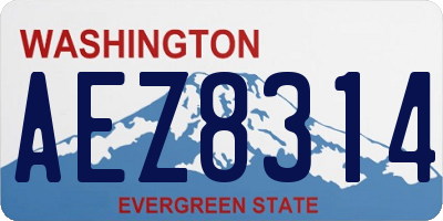 WA license plate AEZ8314