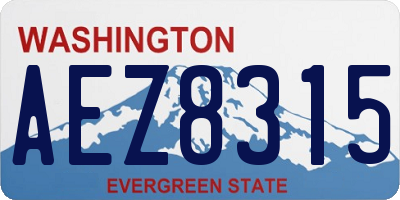 WA license plate AEZ8315