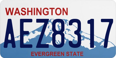 WA license plate AEZ8317