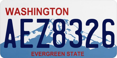 WA license plate AEZ8326