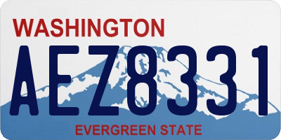 WA license plate AEZ8331