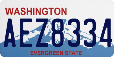 WA license plate AEZ8334