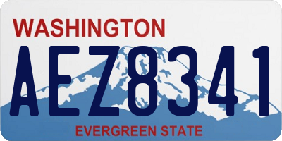 WA license plate AEZ8341