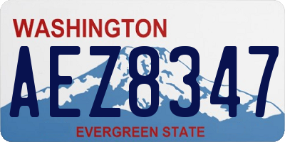 WA license plate AEZ8347