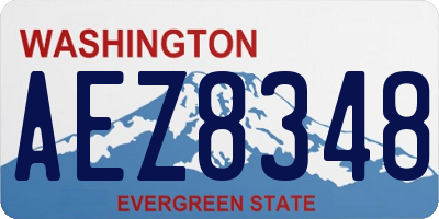 WA license plate AEZ8348