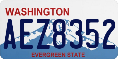WA license plate AEZ8352