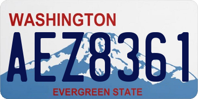 WA license plate AEZ8361