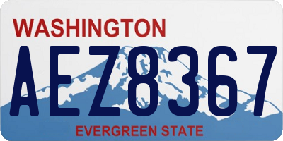 WA license plate AEZ8367