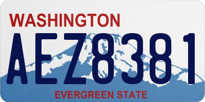 WA license plate AEZ8381