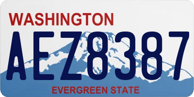 WA license plate AEZ8387