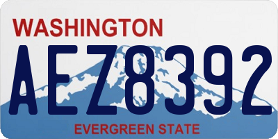 WA license plate AEZ8392