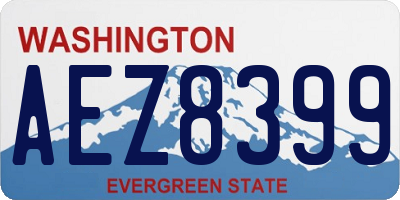 WA license plate AEZ8399