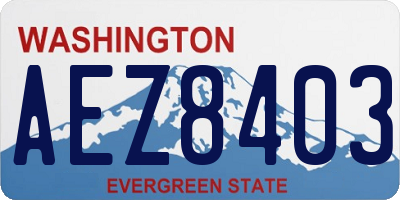 WA license plate AEZ8403