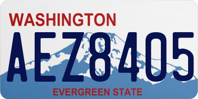 WA license plate AEZ8405