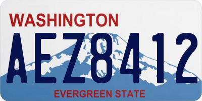 WA license plate AEZ8412