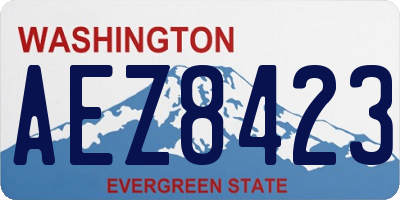 WA license plate AEZ8423