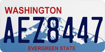 WA license plate AEZ8447