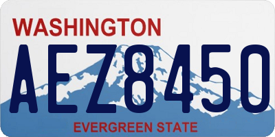 WA license plate AEZ8450