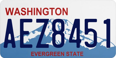 WA license plate AEZ8451