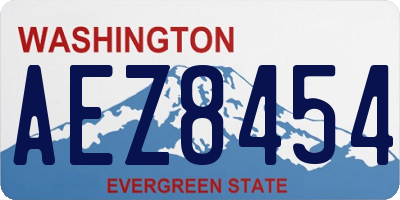 WA license plate AEZ8454