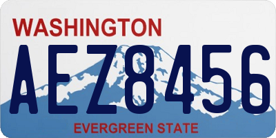 WA license plate AEZ8456