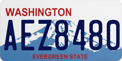 WA license plate AEZ8480