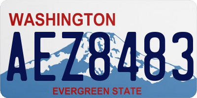 WA license plate AEZ8483