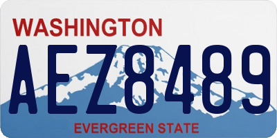 WA license plate AEZ8489