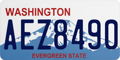 WA license plate AEZ8490