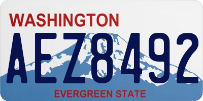 WA license plate AEZ8492