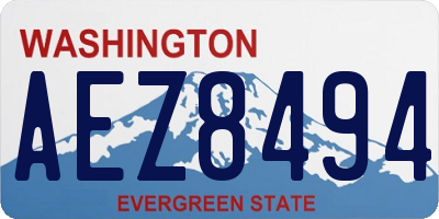 WA license plate AEZ8494