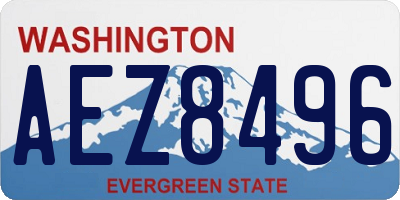 WA license plate AEZ8496