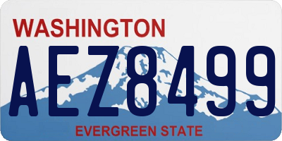 WA license plate AEZ8499