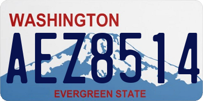 WA license plate AEZ8514