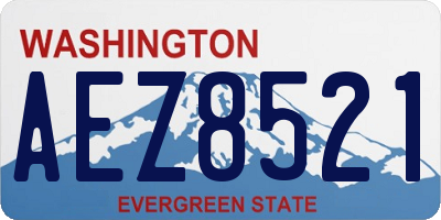 WA license plate AEZ8521
