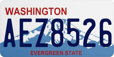 WA license plate AEZ8526