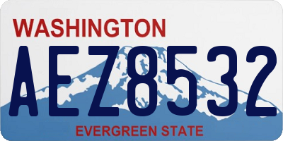 WA license plate AEZ8532