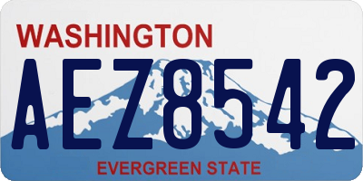 WA license plate AEZ8542