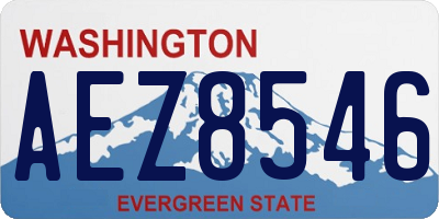 WA license plate AEZ8546