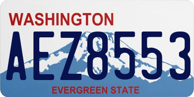 WA license plate AEZ8553