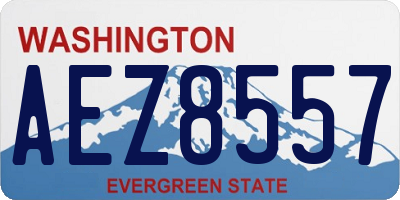 WA license plate AEZ8557