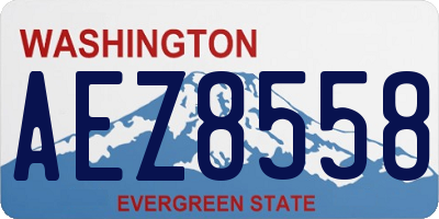 WA license plate AEZ8558