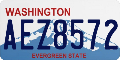 WA license plate AEZ8572
