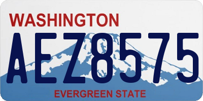 WA license plate AEZ8575