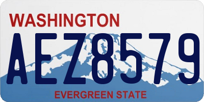 WA license plate AEZ8579