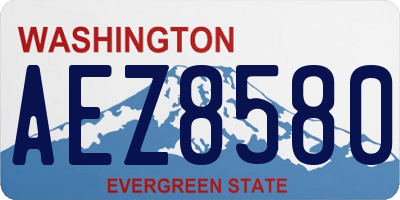 WA license plate AEZ8580